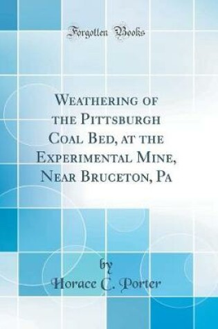 Cover of Weathering of the Pittsburgh Coal Bed, at the Experimental Mine, Near Bruceton, Pa (Classic Reprint)