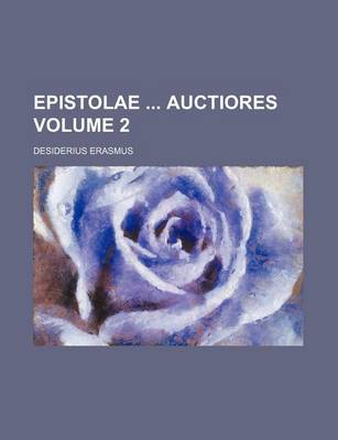 Book cover for Epistolae Auctiores Volume 2