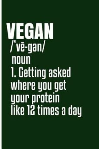 Cover of Vegan /'ve-Gan/ Noun 1. Getting Asked Where You Get Your Protein