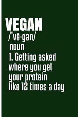 Book cover for Vegan /'ve-Gan/ Noun 1. Getting Asked Where You Get Your Protein