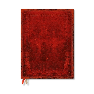 Book cover for Red Moroccan Bold (Old Leather Collection) Ultra 12-month Business Planner Softcover Flexi Dayplanner 2025 (Elastic Band Closure)