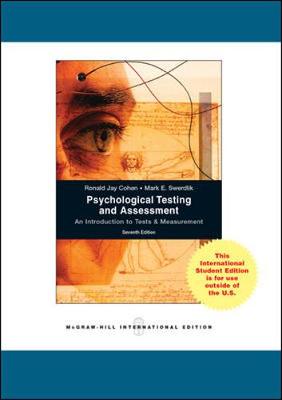 Book cover for PSYCHOLOGICAL TESTING AND ASSESSMENT 7E