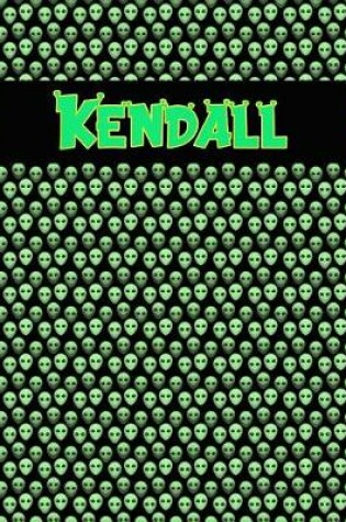 Cover of 120 Page Handwriting Practice Book with Green Alien Cover Kendall