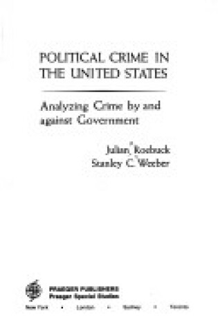 Cover of Political Crime in the United States