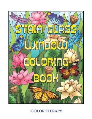 Book cover for Color Therapy (Stain Glass Window Coloring Book)