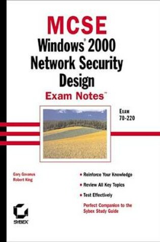 Cover of MCSE Windows 2000 Network Security Design Exam Notes