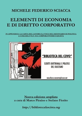 Book cover for Elementi di Economia e di Diritto Corporativo
