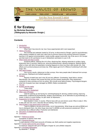 Cover of E for Ecstasy