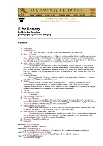 Book cover for E for Ecstasy