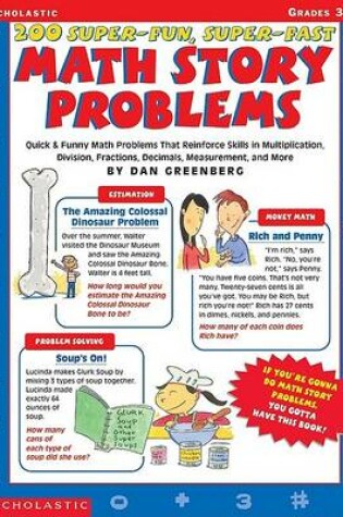 Cover of 200 Super-Fun, Super-Fast Math Story Problems