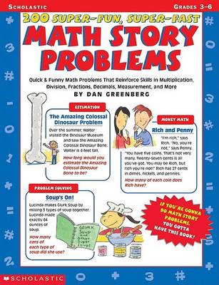 Book cover for 200 Super-Fun, Super-Fast Math Story Problems