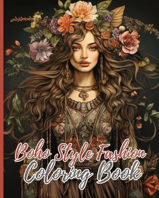 Book cover for Boho Style Fashion Coloring Book