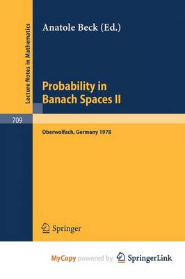 Book cover for Probability in Banach Spaces II