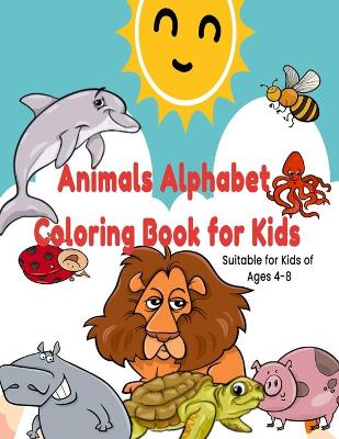 Book cover for Animals Alphabet Coloring Book for Kids