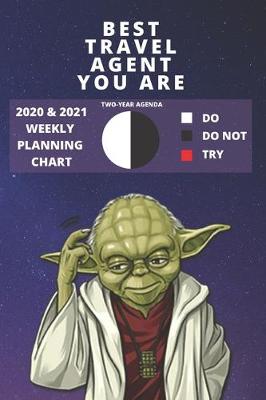 Book cover for 2020 & 2021 Two-Year Weekly Planner For Best Travel Agent Gift Funny Yoda Quote Appointment Book Two Year Agenda Notebook