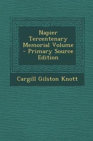 Cover of Napier Tercentenary Memorial Volume - Primary Source Edition