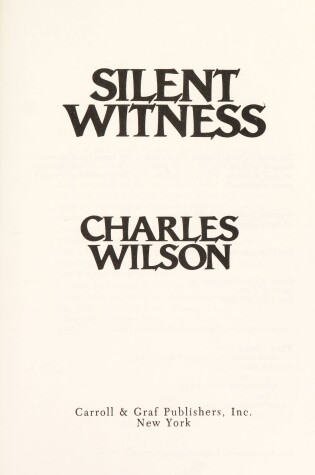 Cover of Silent Witness