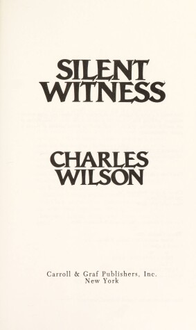 Book cover for Silent Witness