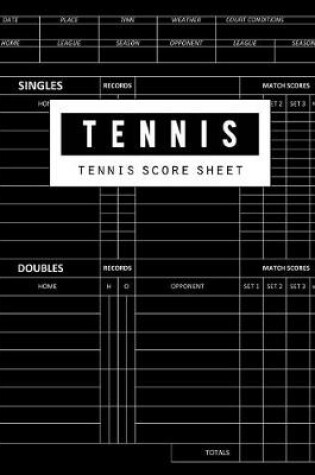 Cover of Tennis Score Sheet