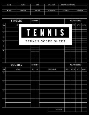 Book cover for Tennis Score Sheet