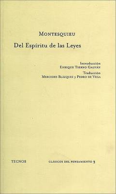 Book cover for del Espiritu a Las Leyes