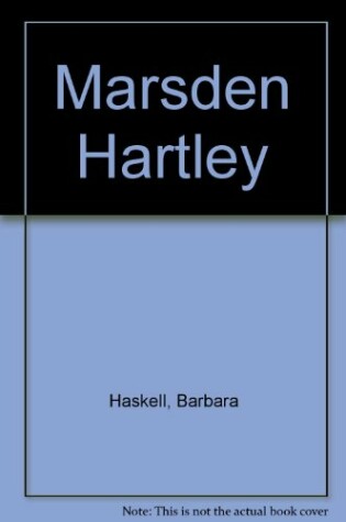Cover of Marsden Hartley