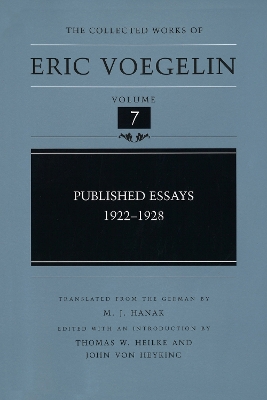 Book cover for Published Essays, 1922-1928 (CW7)