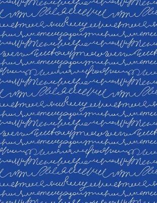 Book cover for My Big Fat Bullet Journal Scribbly Handwriting White on Blue