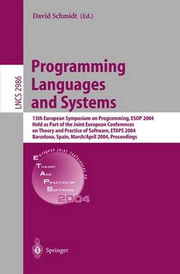 Book cover for Programming Languages and Systems