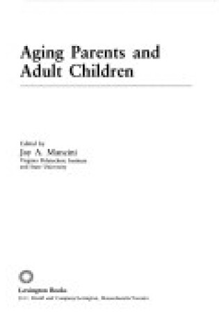 Cover of Ageing Parents and Adult Children