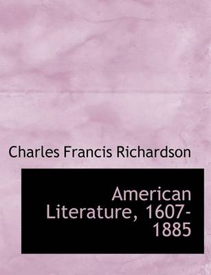 Book cover for American Literature, 1607-1885