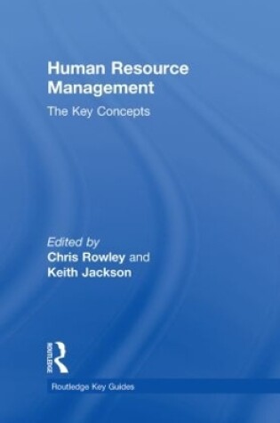 Cover of Human Resource Management: The Key Concepts