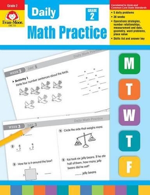 Book cover for Daily Math Practice, Grade 2