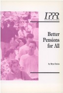 Book cover for Better Pensions for All