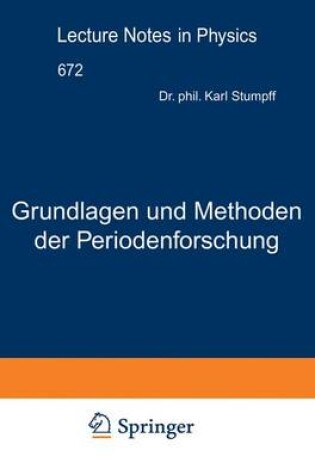 Cover of Grundlagen und Methoden der Periodenforschung