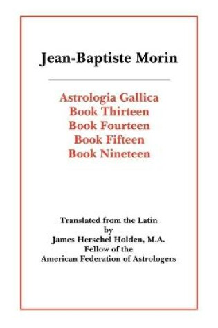 Cover of Astrologia Gallica Books 13, 14, 15, 19