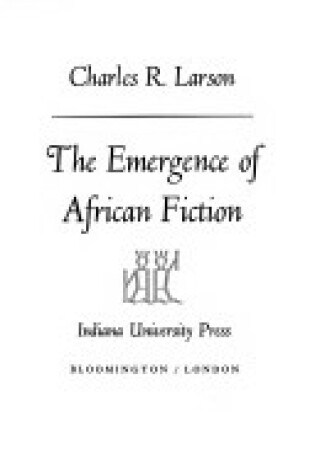 Cover of Emergence of African Fiction