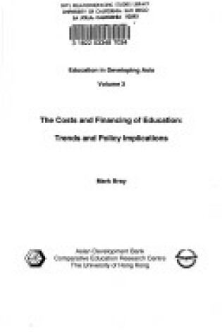 Cover of The Costs and Financing of Education