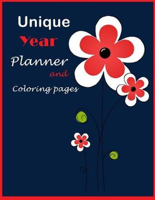 Cover of Unique Year Planner and Coloring page