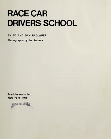 Book cover for Race Car Drivers School