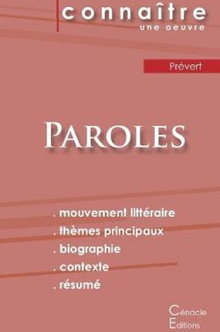 Cover of Fiche de lecture Paroles de Prevert (Analyse litteraire de reference et resume complet)