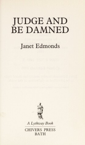 Book cover for Judge and be Damned