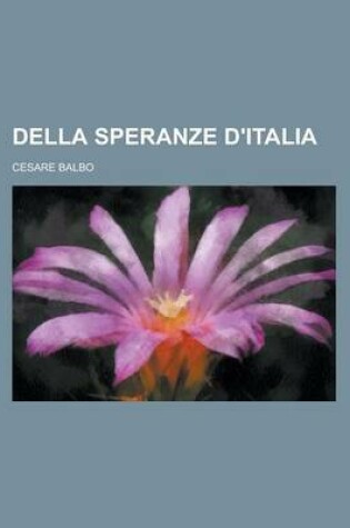 Cover of Della Speranze D'Italia