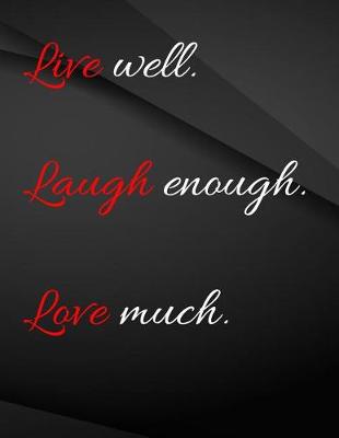 Book cover for Live well. Laugh enough. Love much.