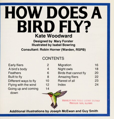 Cover of How Does a Bird Fly