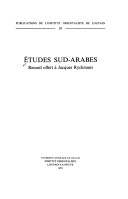 Book cover for Etudes Sud-Arabes
