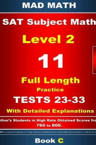 Cover of 2018 SAT Math Level 2 Book C Tests 23-33