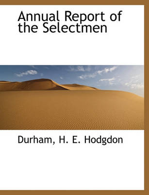 Book cover for Annual Report of the Selectmen