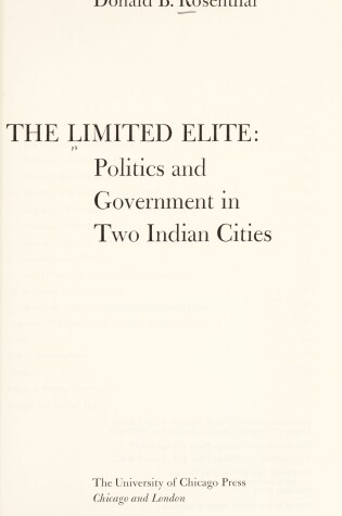 Cover of Limited Elite