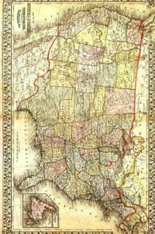 Cover of Antique United States of America USA Map Journal